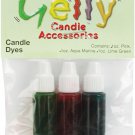 Gelly Candle Dye Assortment .1oz 3/Pkg-Pink, Aqua & Lime