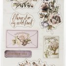 Lavender Frost Chipboard Stickers 5X8 inches Icons with Foil Accents