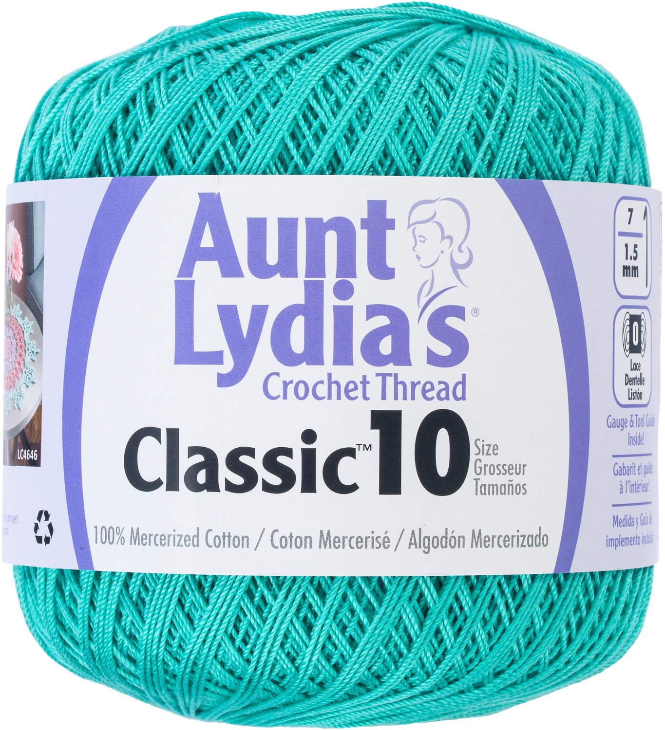 Aunt Lydia's Classic Crochet Thread Size 10-Jade