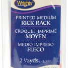 Wrights Medium Printed Rickrack 0.5 inches X 2.5yd-Rainbow
