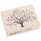 Inkadinkado Mounted Rubber Stamp 2.25"X3"-Flourished Fall Tree