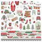 Merry & Bright Cardstock Stickers 12 X 12 inches Combo