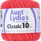 Aunt Lydia's Classic Crochet Thread Size 10-Bright Coral