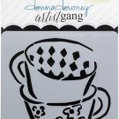 Donna Downey Artist Gang Stencils 8"X8"-Tea For Two