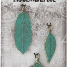Tim Holtz Assemblage Charms 3/Pkg-Patina Leaves