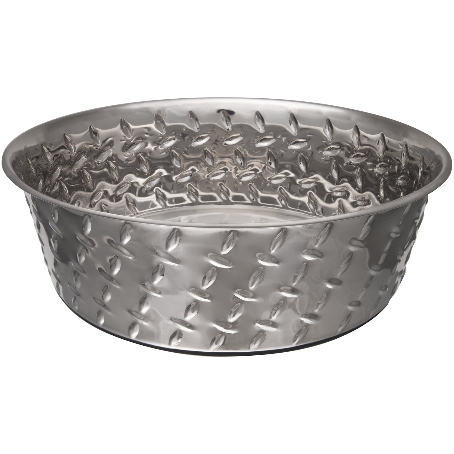 Ruff-N-Tuff 1 Quart Diamond Plate Bowl W/Non Skid Bottom