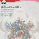 Singer Ball Head Quilting Pins In Flower Case-Size 17
