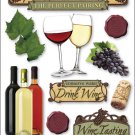 Paper House 3D Stickers 4.5"X7.5" -Wine