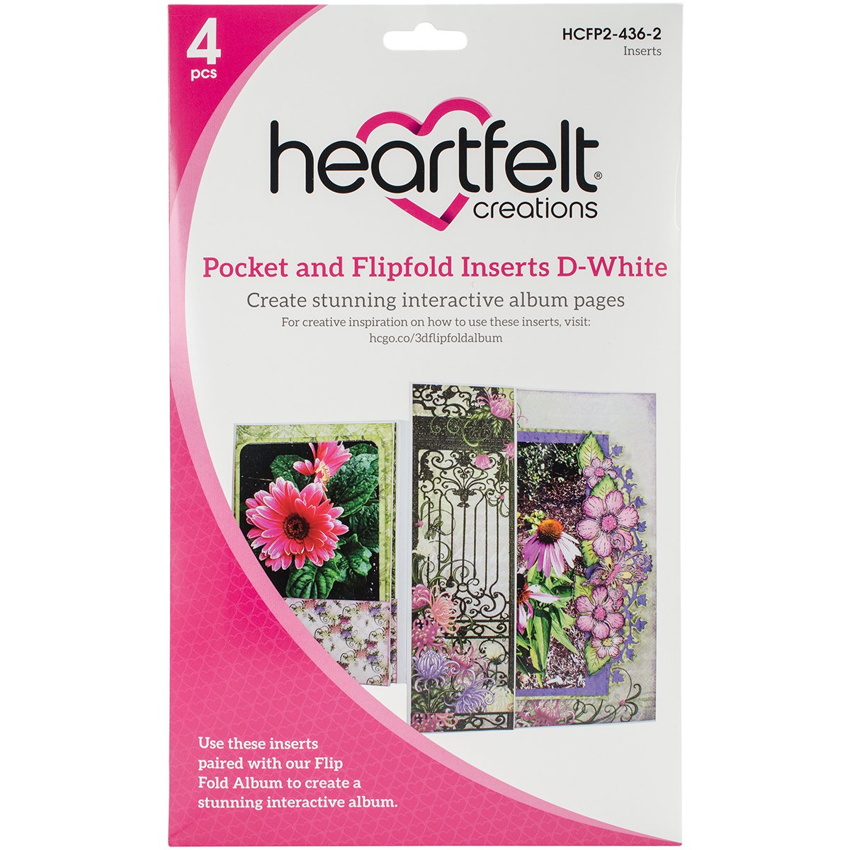 Heartfelt Creations Pocket & Flipfold Inserts-D-White