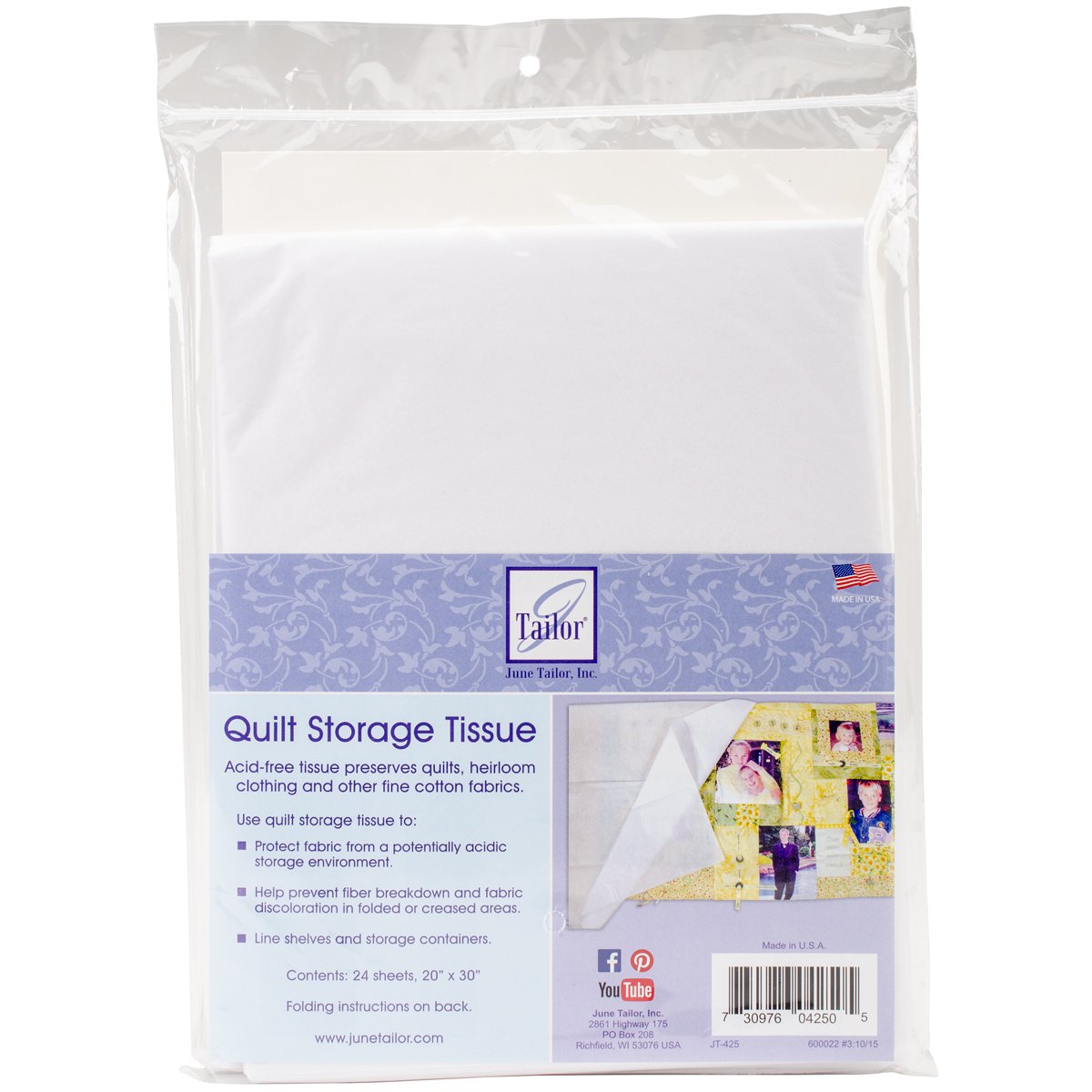 Quilter'S Storage Tissue-24/Pkg
