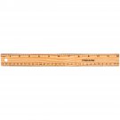Wood Ruler-12 With Plastic Edge