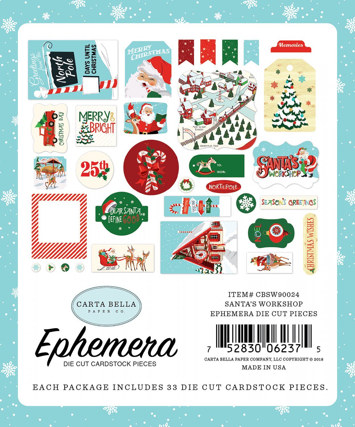 Santa's Workshop Ephemera Cardstock Die-Cuts 33/Pkg-Icons