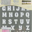 Americana Alphabet Stencils 8.5"X11"-Funky Flair, 2 Sheets/Pkg
