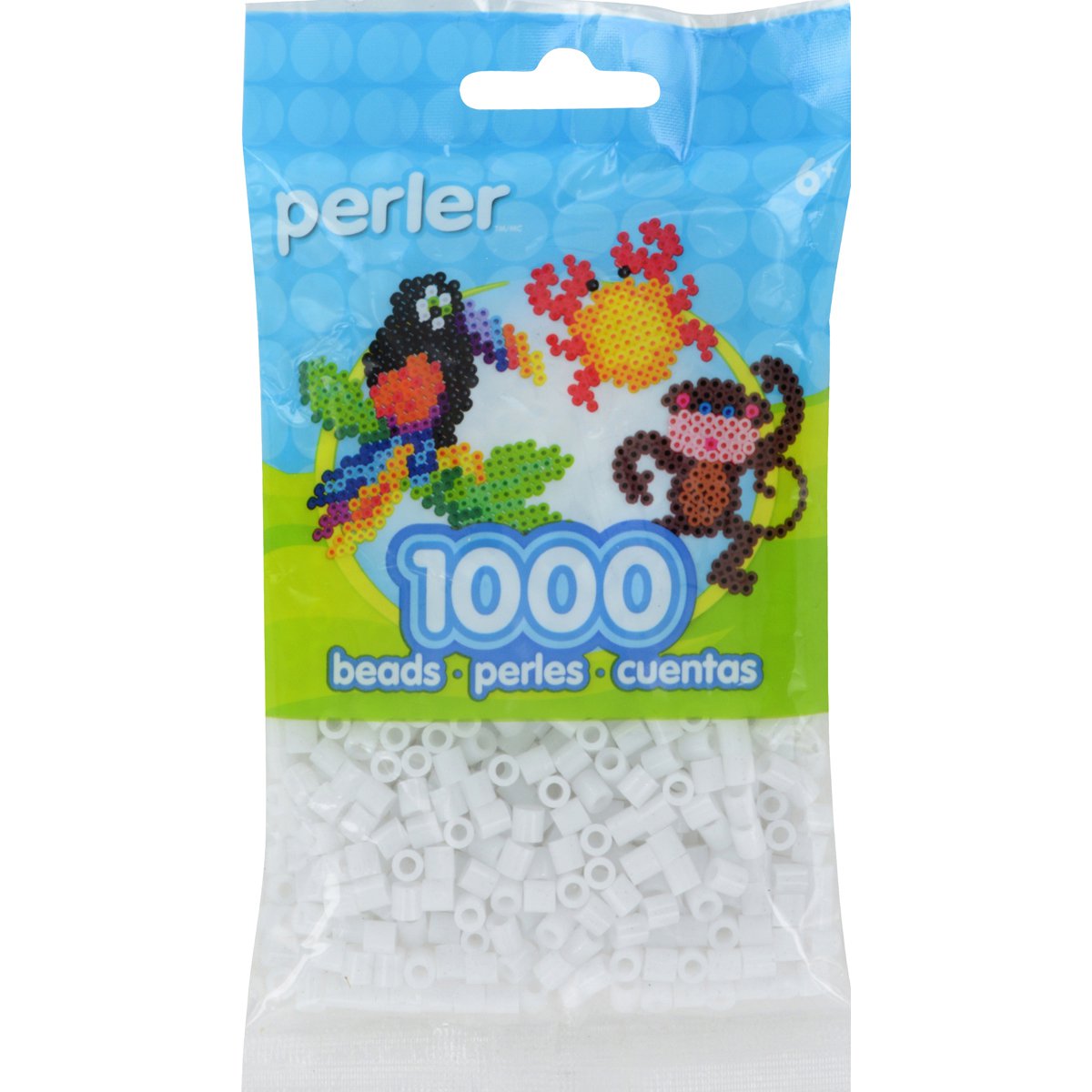 Perler Pearl Beads White Glitter