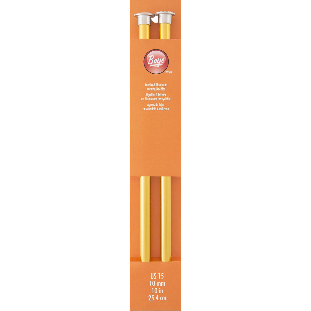Boye Single Point Aluminum Knitting Needles 10 inches