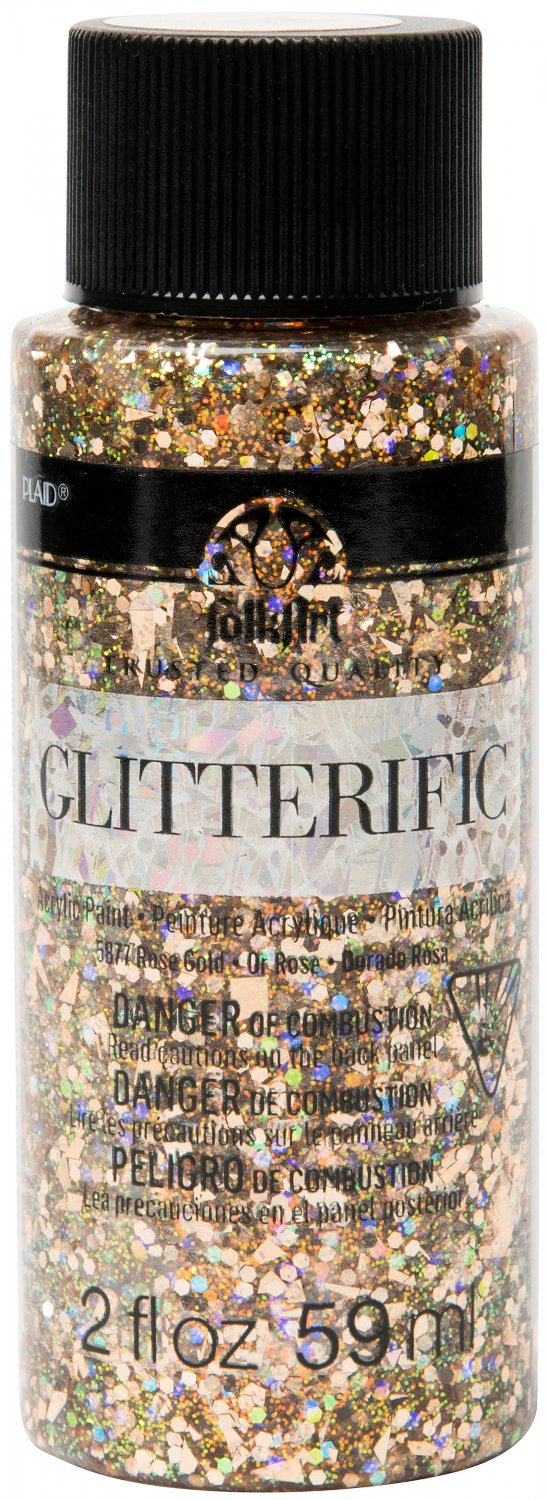 FolkArt Glitterific Glitter Paint 2oz-Rose Gold