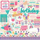 Happy Birthday Girl Cardstock Stickers 12 X12 -Elements
