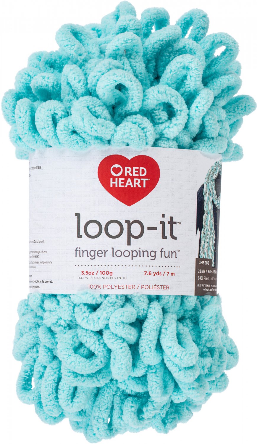 Red Heart Yarn Loop-It-Aqua-scuse Me