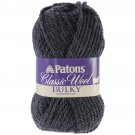 Patons Classic Wool Bulky Yarn-Dark Grey Heather