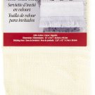 Charles Craft Maxton Velour Guest Towel 14 Count 12"X19.5"-Ecru