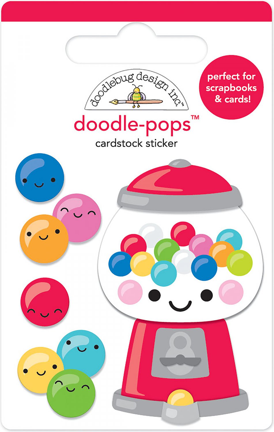 Doodlebug Doodle-Pops 3D Stickers-Gum-Believable