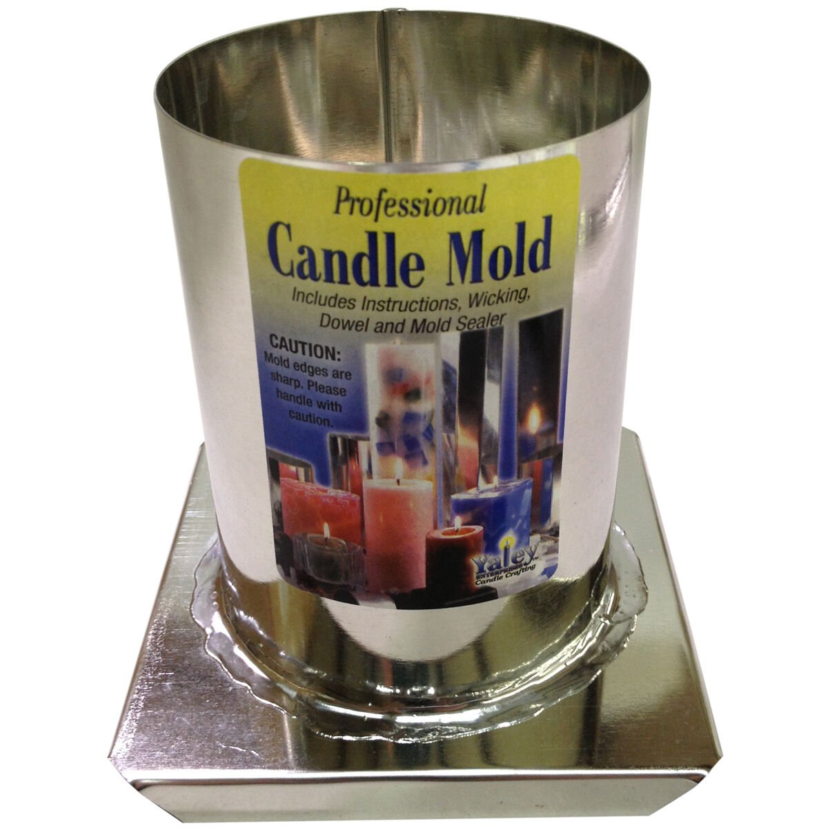 Yaley Professional Metal Candle Mold Round 3 X 4 Inches