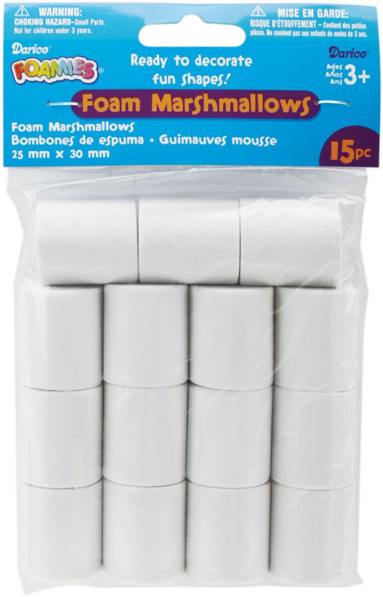 Darice 3D Foam Shapes Marshmallows