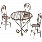Darice Timeless Miniatures Wire Garden Table and Chairs Set