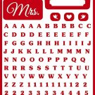 Armour Products Over N Over Glass Etchg Stencil 5 X 8 Mr. and Mrs.