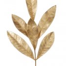 Darice Christmas Floral Bay Leaf Pick Gold Glitter 12 Inches