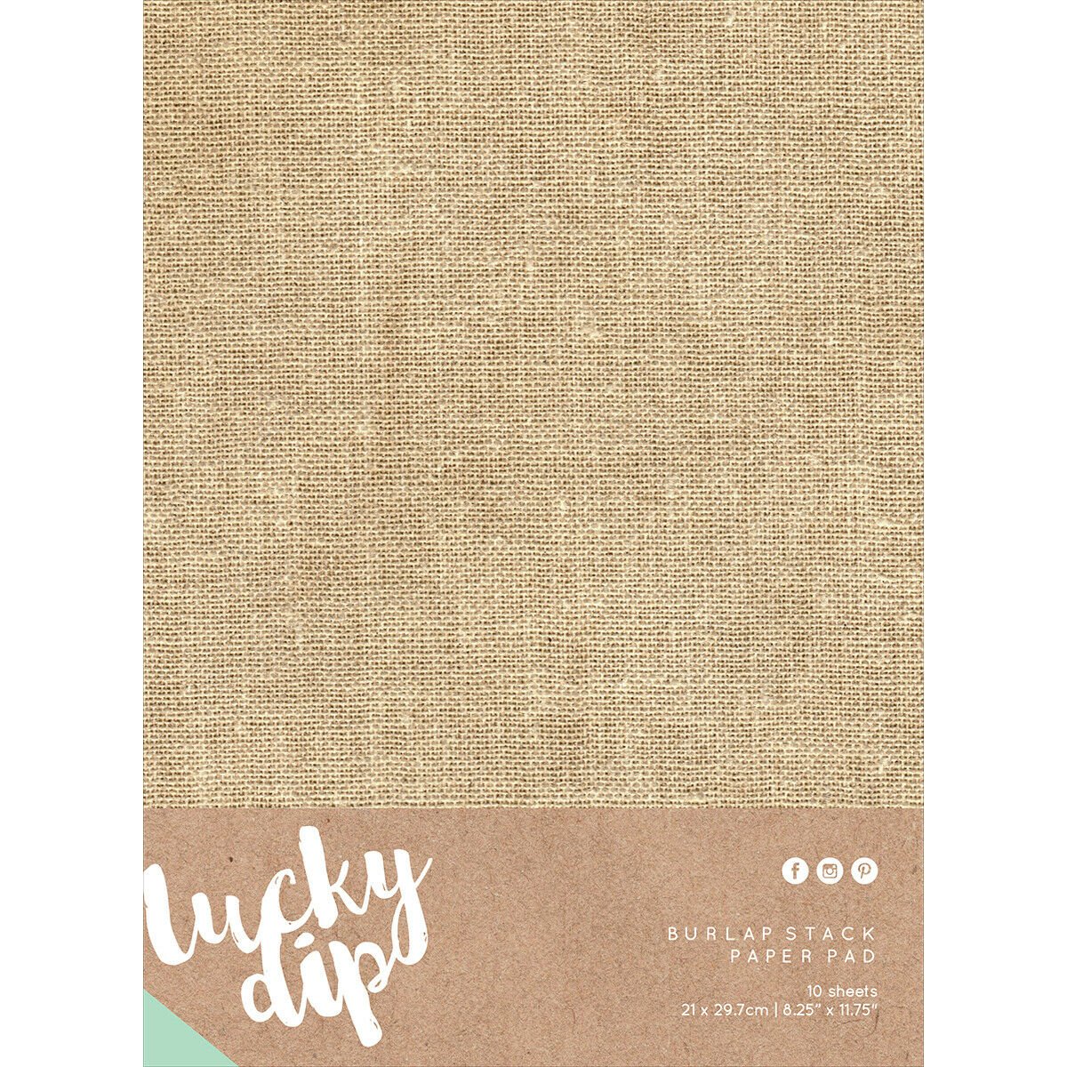 Kaiser Craft Lucky Dip Paper Pad Burlap 8.25 X 11.75 Inches
