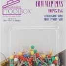 Darice Crafters Toolbox Map Pins Assorted Colors 4mm