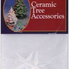 Darice Ceramic Christmas Tree Accessories Stars 2.75 X1.875 Inches Iridescent