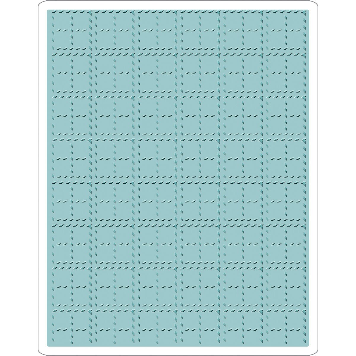 Sizzix Texture Fades Embossing Folder - Stitched Plaid by Tim Holtz