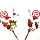 Darice Christmas Floral Candy Berry Pick