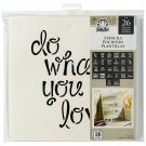 Plaid Folkart Paper Stencil Value Pack 12 X 12 Inches, Phrases, Black