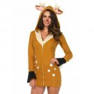 Leg Avenue Women'S Cozy Cute Fawn Dress Costume, Brown/Khaki, Small