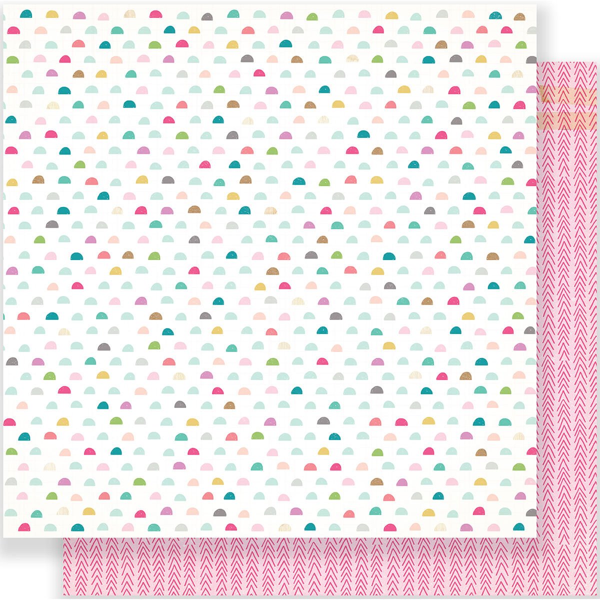 American Crafts Snow Cocoa Double Sided Cardstock 12 X12 Rosy Cheeks