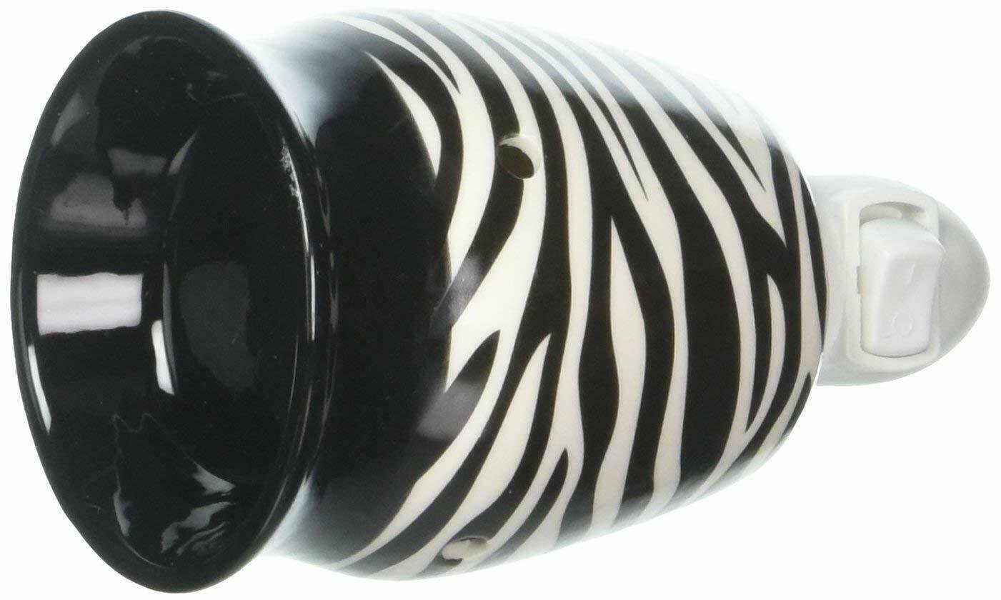 Darice Zebra Stripe Ceramic Plug-In Fragrance Wax Melt Warmer