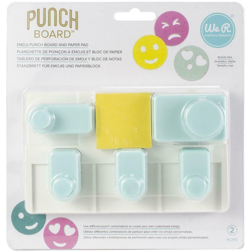 American Craft We R Memory Keepers Emoji Punch Board Tools, Multi