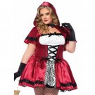 Leg Avenue Women's Plus-Size Gothic Red Riding Hood Costume Red and White 3X-4X