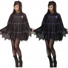 Fun World Women's Spider Web Poncho Costume, Multi, Standard