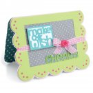 Sizzix Framelits Die Card Scallop With Banners And Greetings Drop Ins