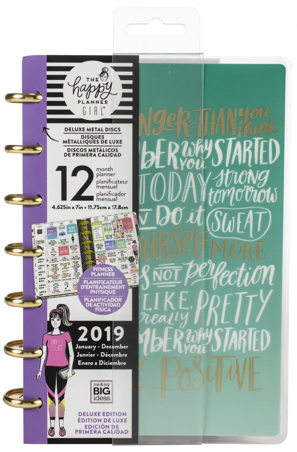 Happy Planner 12-Month Dated Mini Planner 5.125"X7.5"-Healthy Hero, Jan-Dec 2019