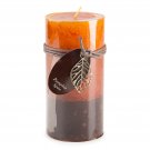 Darice Dynamic Collections Layered Candles Pumpkin Spice 6 inch Pillar