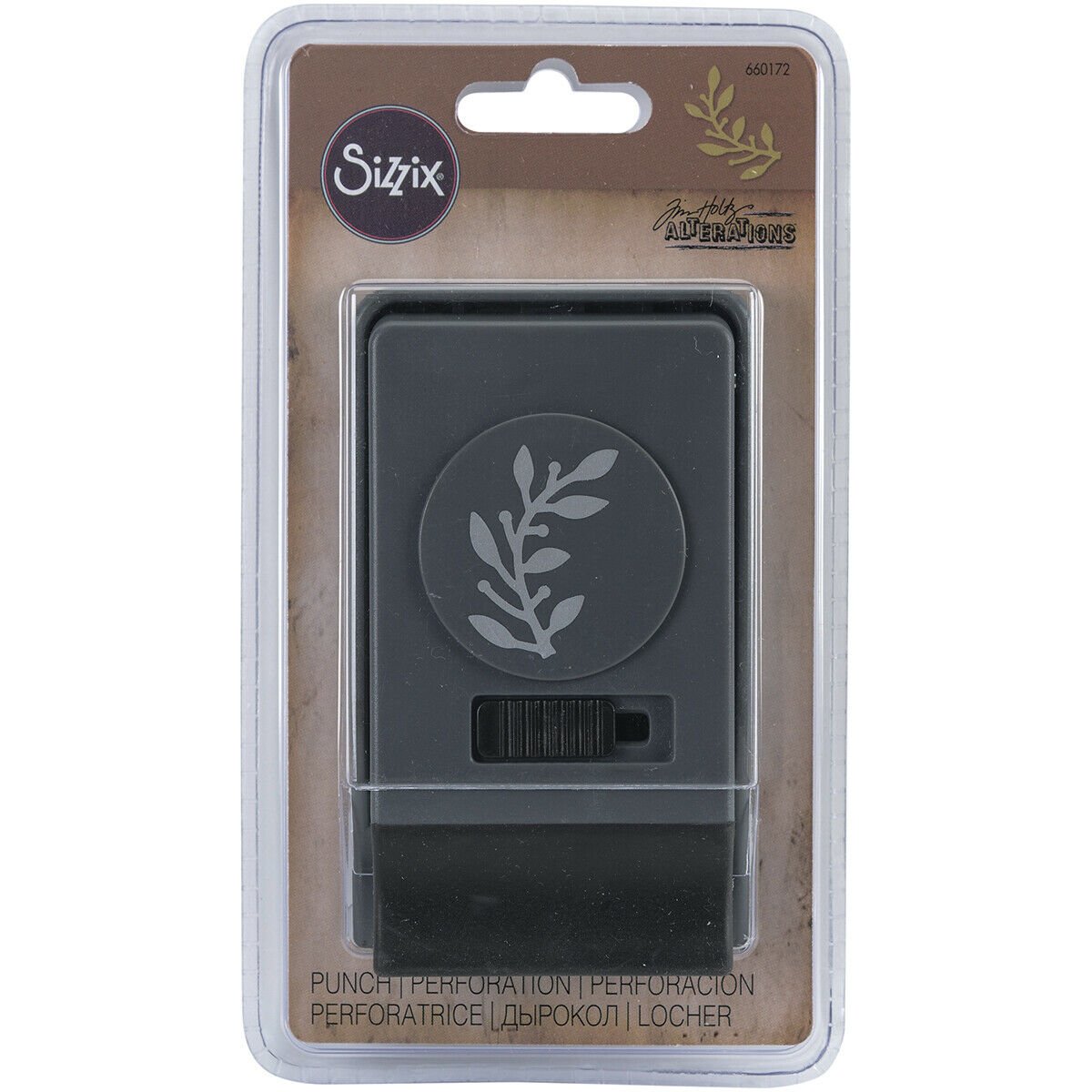 Sizzix Tim Holtz Alterations Collection Paper Punch Laurel Large