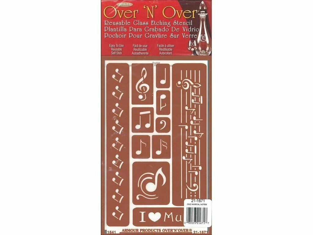 Armour Over N Over Stencil Musical Notes