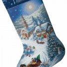 Gold Collection Sleigh Ride At Dusk Stocking Counted Cross -16 inches Long