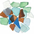 Darice Faux Sea Glass in Mesh Bag Multicolor Rainbow 1 lb