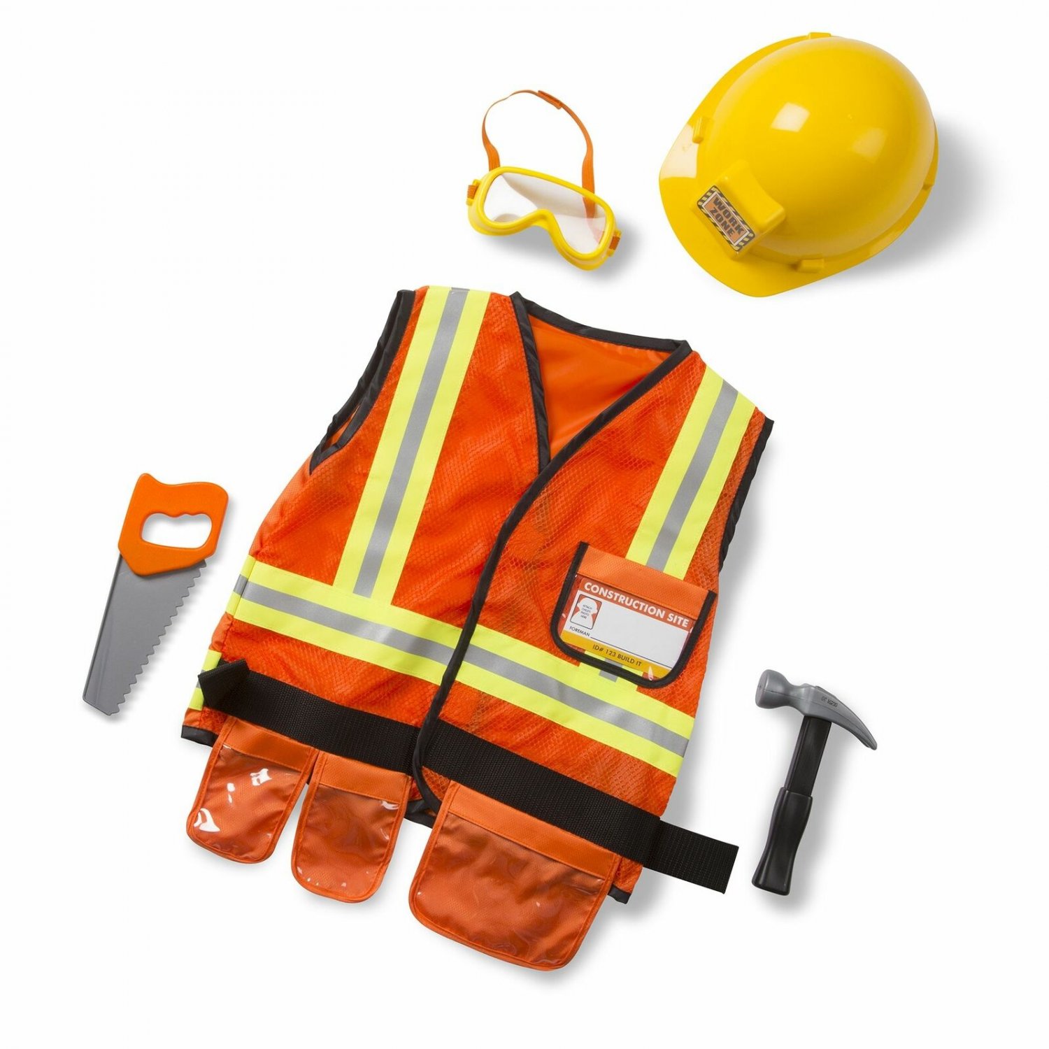 Melissa & Doug Construction Worker Role-Play Costume Set